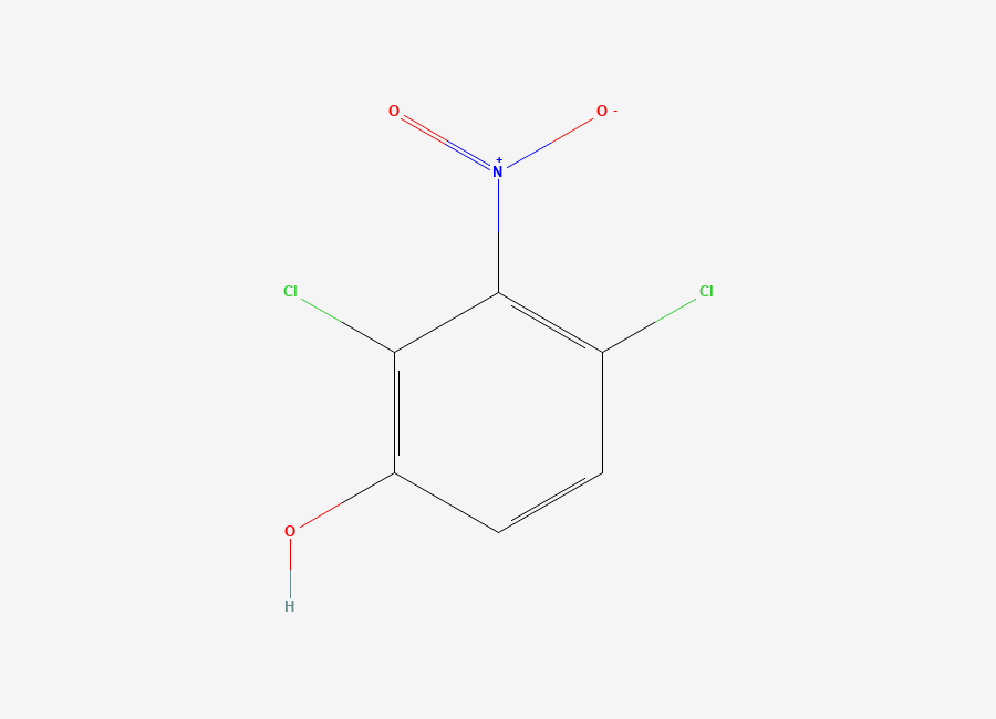 Two-dimensional chemical structure of 2,4-Dichloro-3-nitrophenol