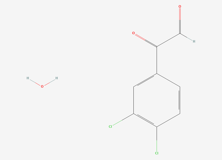Two-dimensional chemical structure of 3,4-Dichlorophenylglyoxal hydrate