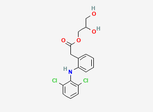 Two-dimensional chemical structure of Diclofenac Glyceryl impurity, CAS 221016-39-3