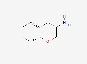 Two-dimensional chemical structure of 3,4-Dihydro-3-amino-2H-1-benzopyran