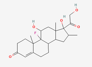 Two-dimensional chemical structure of 1,2-Dihydro-Betamethasone, CAS 560-34-9