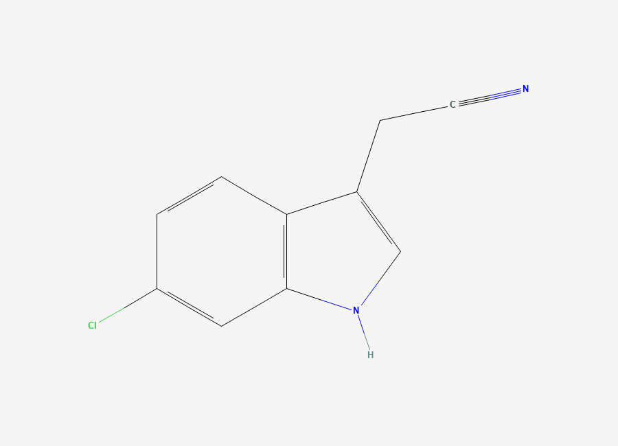 Two-dimensional chemical structure of 2-(6-chloro-1H-indol-3-yl)acetonitrile