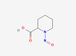 Two-dimensional chemical structure of N-Nitroso-D,L-pipecolic Acid, CAS 4515-18-8