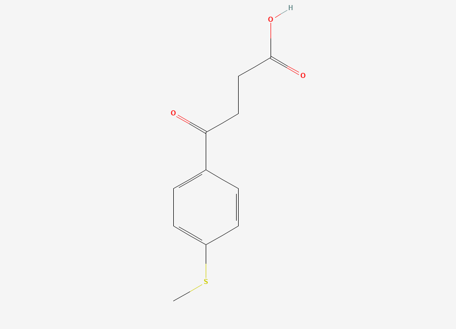 Two-dimensional chemical structure of 3-(4-Methylthiobenzoyl)propionic acid