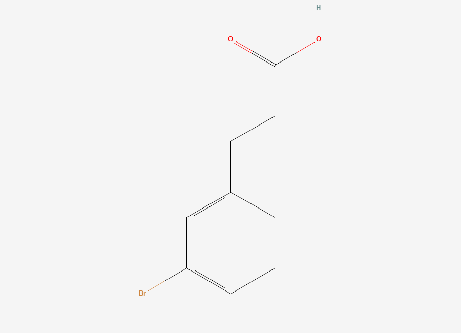 Two-dimensional chemical structure of 3-(3-bromophenyl)propanoic Acid