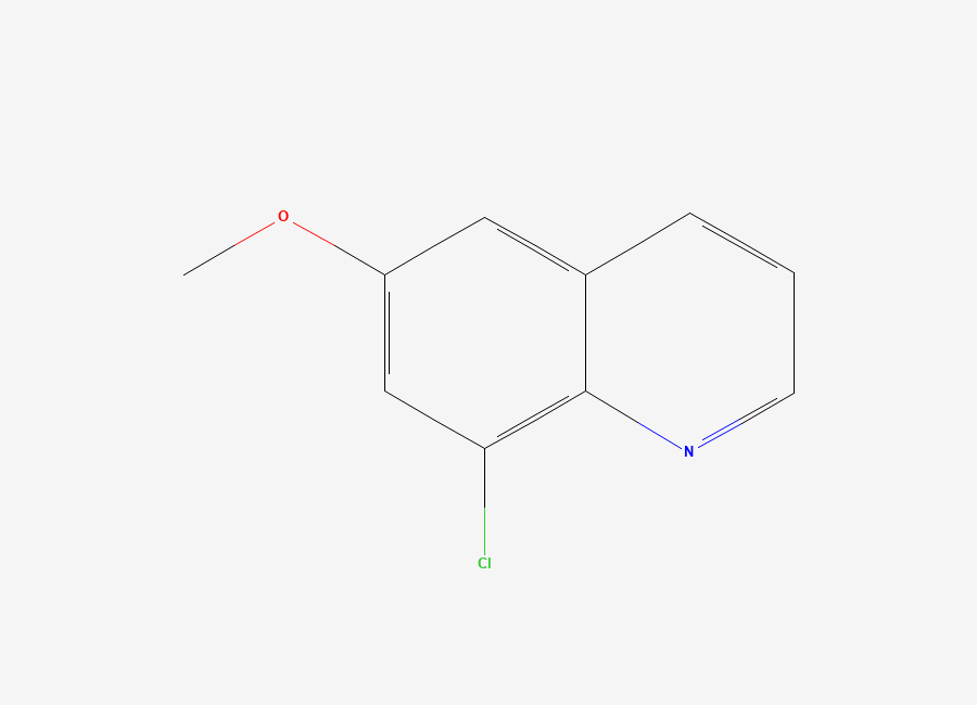 Two-dimensional chemical structure of 8-Chloro-6-methoxyquinoline