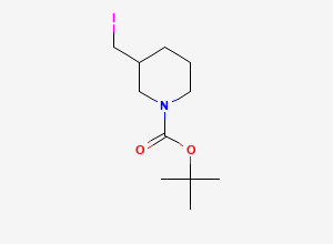 Two-dimensional chemical structure of Tert-butyl 3-(iodomethyl)piperidine-1-carboxylate