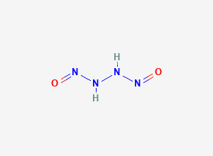 Two-dimensional chemical structure of 1,2-dinitrosohydrazine