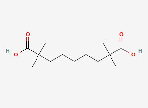 Two-dimensional chemical structure of Anastrozole EP Impurity B/ Anastrozole Related Compound C/ Anastrozole Dimer Impurity, CAS 1216898-82-6