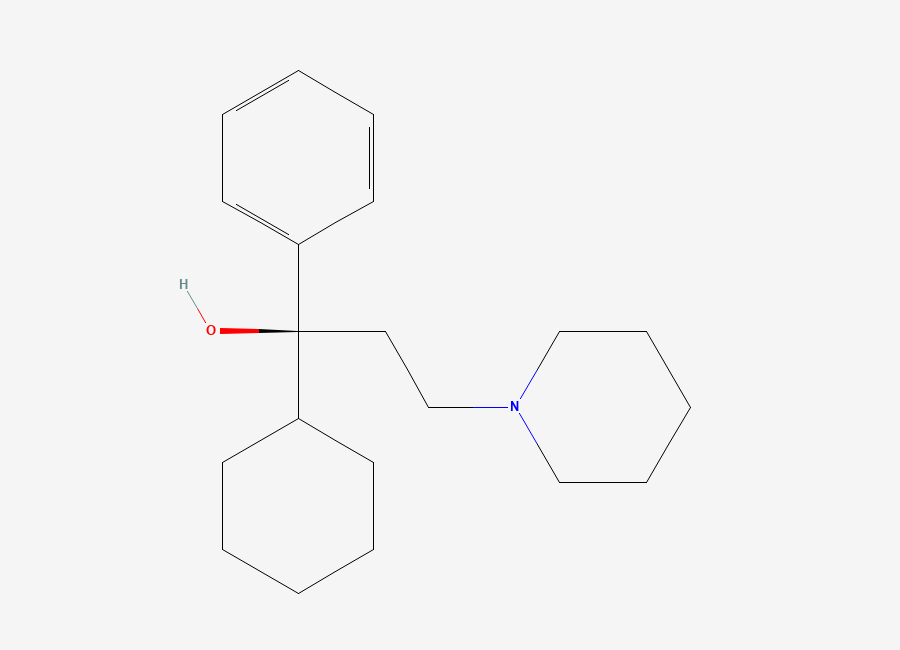 Two-dimensional chemical structure of (s)-Trihexyphenidyl
