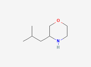 Two-dimensional chemical structure of 3-(2-Methylpropyl)morpholine