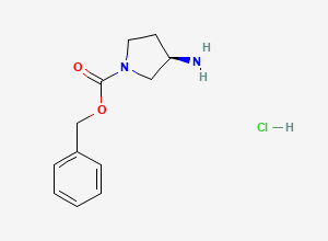 Two-dimensional chemical structure of (R)-(-)-1-Cbz-3-Aminopyrrolidine hydrochloride