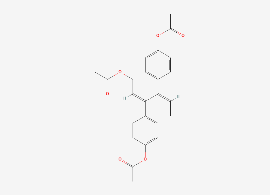 Two-dimensional chemical structure of 1-O-Acetyl-3,4-bis-(4-acetoxyphenyl)-hexa-2,4-dien-1-ol, CAS 70101-24-5
