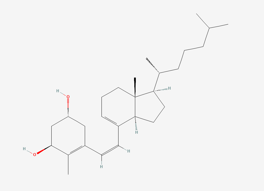 Two-dimensional chemical structure of 1-Alpha-Hydroxy-Precalciferol, CAS 41461-13-6