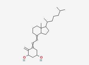 Two-dimensional chemical structure of 5-[2-[1-(1,5-dimethylhexyl)-7a-methyl-2,3,3a,5,6,7-hexahydro-1H-inden-4-ylidene]ethylidene]-4-methylene-cyclohexane-1,3-diol