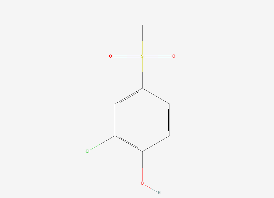 Two-dimensional chemical structure of Phenol, 2-chloro-4-(methylsulfonyl)-