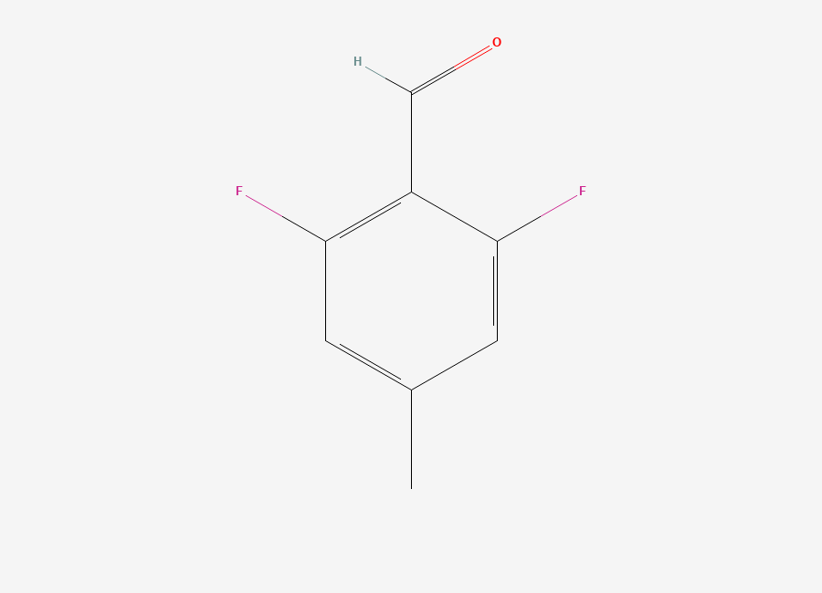 Two-dimensional chemical structure of 2,6-Difluoro-4-methylbenzaldehyde