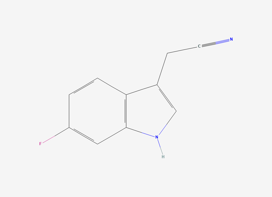 Two-dimensional chemical structure of 2-(6-fluoro-1H-indol-3-yl)acetonitrile