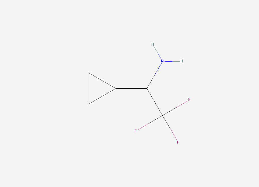 Two-dimensional chemical structure of 1-Cyclopropyl-2,2,2-trifluoroethan-1-amine