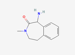 Two-dimensional chemical structure of 1-amino-3-methyl-4,5-dihydro-1H-benzo[d]azepin-2(3H)-one