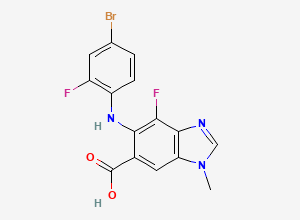 Two-dimensional chemical structure of Binimetinib Acid Impurity, CAS 1415564-99-6