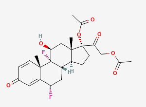 Two-dimensional chemical structure of Fluocinolone Acetonide Diacetate / Difluoroprednisolone-17,21-Diacetate, CAS 23641-05-6