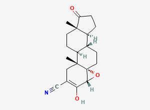 Two-dimensional chemical structure of 17-Ketotrilostane