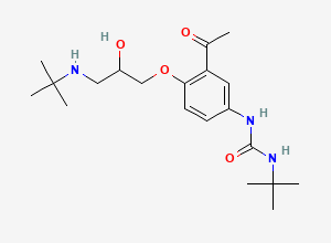 Two-dimensional chemical structure of Celiprolol EP Impurity C / N-Didesethyl N-Tertbutyl Celiprolol, CAS 57471-01-9