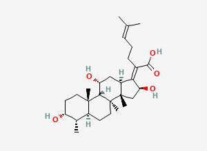 Two-dimensional chemical structure of Fusidic Acid EP Impurity O, CAS 13090-91-0