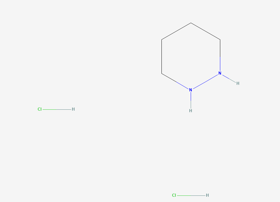 Two-dimensional chemical structure of 1,2-Diazinane dihydrochloride