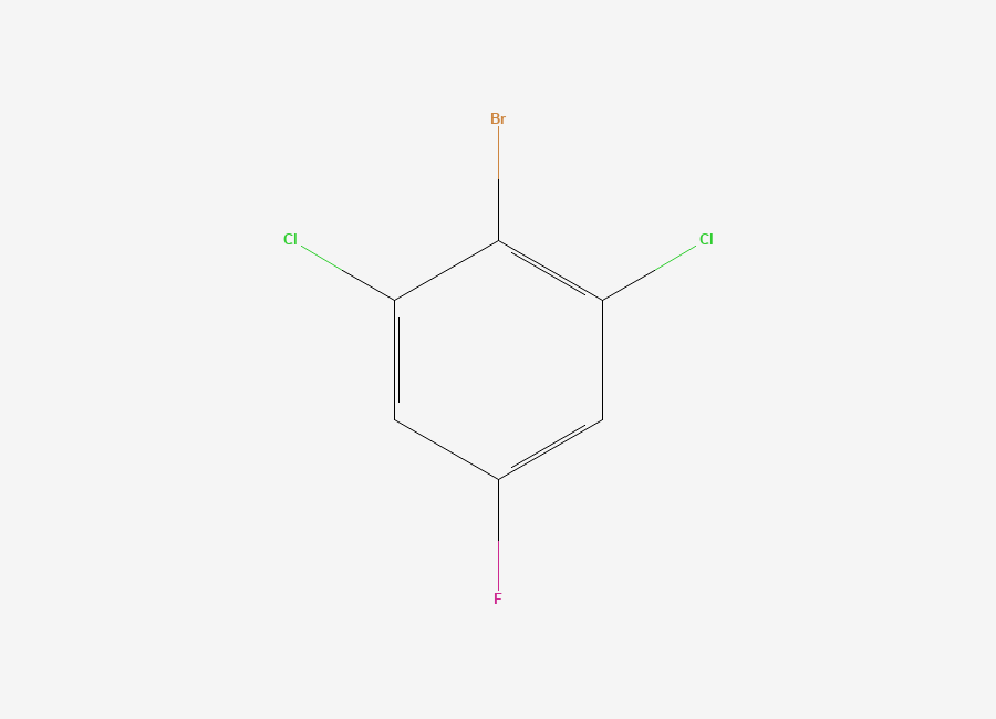 Two-dimensional chemical structure of 2-Bromo-1,3-dichloro-5-fluorobenzene
