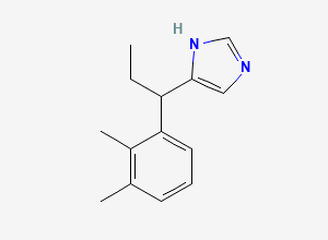 Two-dimensional chemical structure of 4-(1-(2,3-dimethylphenyl)propyl)-1H-imidazole