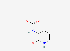 Two-dimensional chemical structure of tert-butyl N-(2-oxopiperidin-3-yl)carbamate