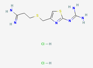 Two-dimensional chemical structure of Famotidine EP Impurity A/ Famotidine Related Compound A/ Famotidine Propanamidine Impurity (2HCl Salt) / Famotidine Amidine, CAS 88061-72-7
