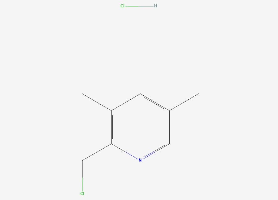 Two-dimensional chemical structure of 2-(Chloromethyl)-3,5-dimethylpyridine--hydrogen chloride (1/1)