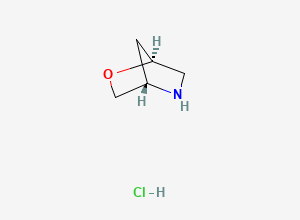 Two-dimensional chemical structure of (1S,4S)-2-oxa-5-azabicyclo(2.2.1)heptane hydrochloride