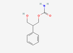 Two-dimensional chemical structure of Hydroxy-2-phenylpropyl Carbamate /Felbamate Related Compound A, CAS 25451-53-0