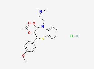 Two-dimensional chemical structure of Diltiazem Related Compound A/ Diltiazem EP Impurity A/ (2R-trans)-Diltiazem (HCl Salt), CAS 103532-27-0