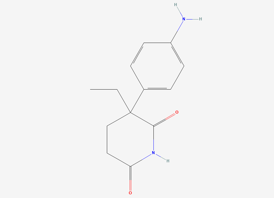 Two-dimensional chemical structure of Aminoglutethimide