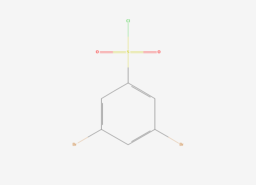 Two-dimensional chemical structure of 3,5-Dibromobenzene-1-sulfonyl chloride