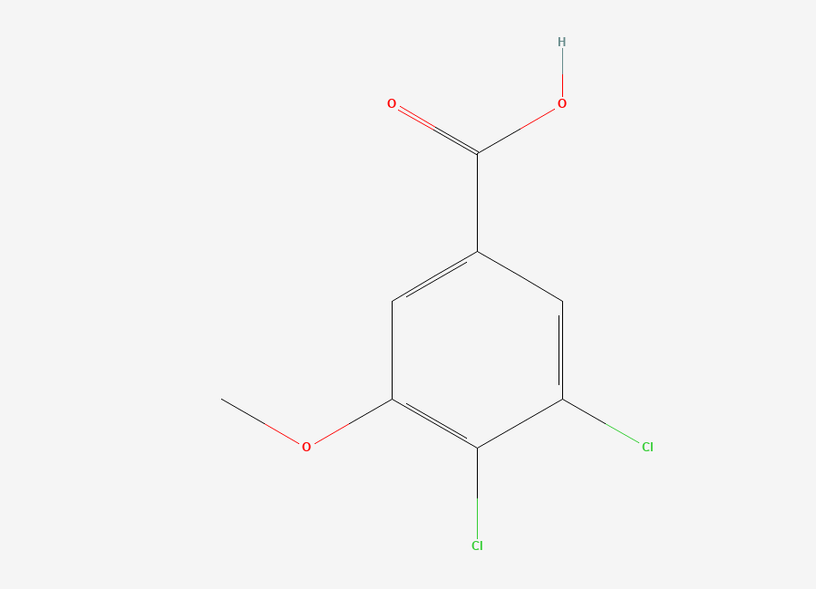 Two-dimensional chemical structure of 3,4-Dichloro-5-methoxybenzoic acid