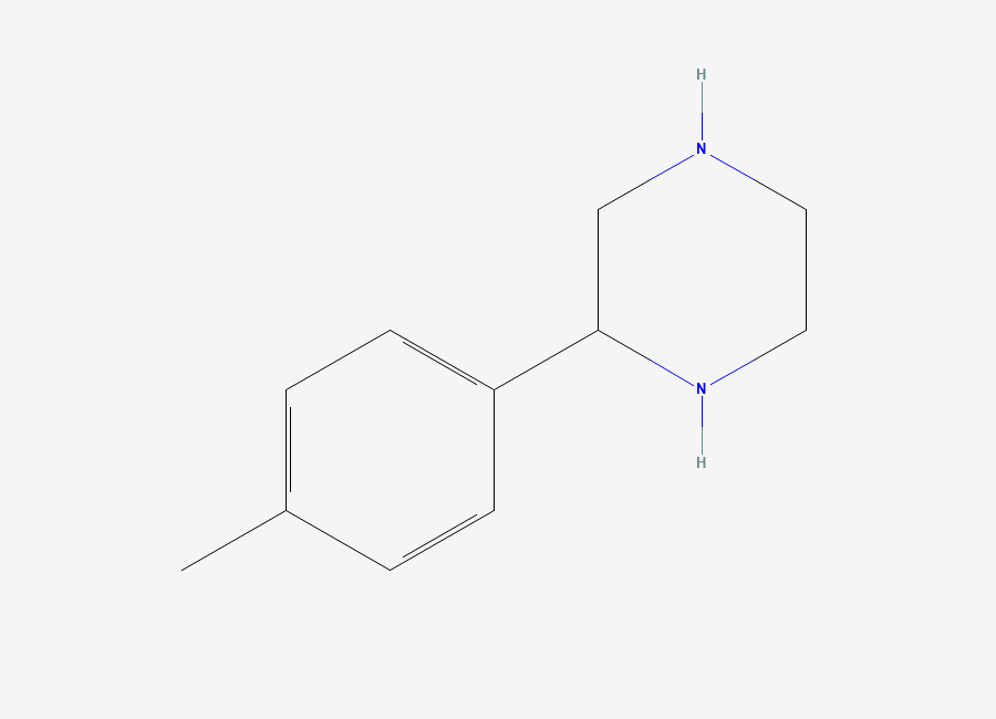 Two-dimensional chemical structure of 2-(4-Methylphenyl)piperazine
