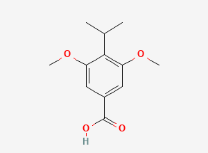 Two-dimensional chemical structure of 4-Isopropyl-3,5-dimethoxybenzoic acid, CAS 55703-81-6