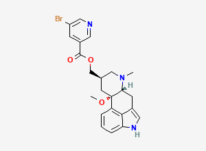 Two-dimensional chemical structure of Nicergoline EP Impurity B, CAS 35264-46-1