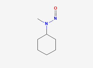 Two-dimensional chemical structure of N-Nitroso-N-methylcyclohexylamine (NMCHA), CAS 5432-28-0