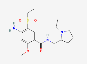 Two-dimensional chemical structure of Amisulpride, CAS 71675-85-9