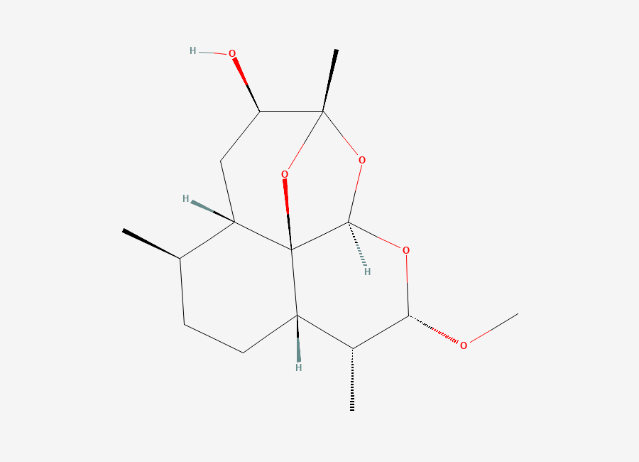 Two-dimensional chemical structure of 3alpha-Hydroxydesoxyartemether