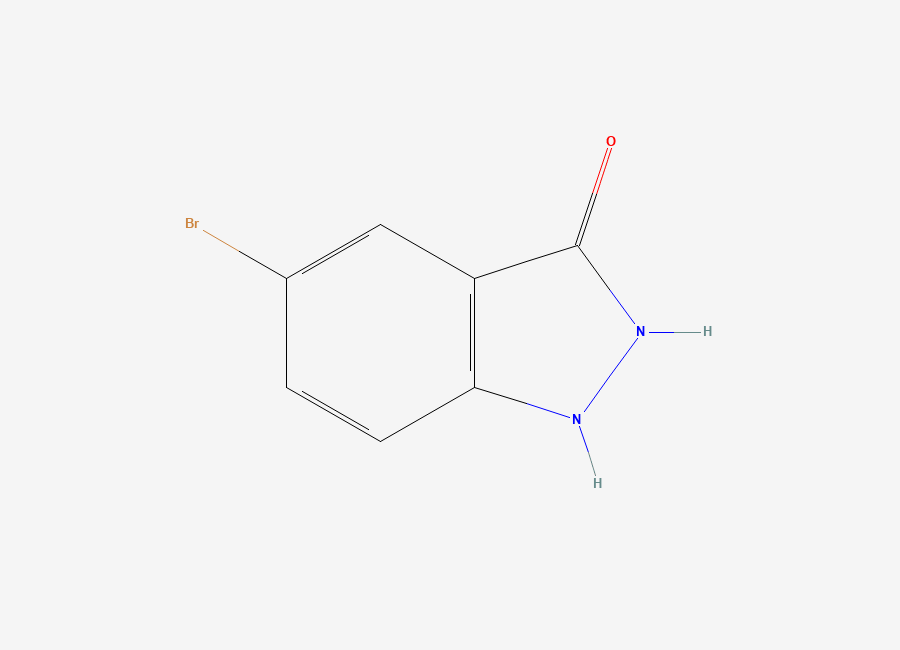 Two-dimensional chemical structure of 5-Bromo-1,2-dihydro-3H-indazol-3-one