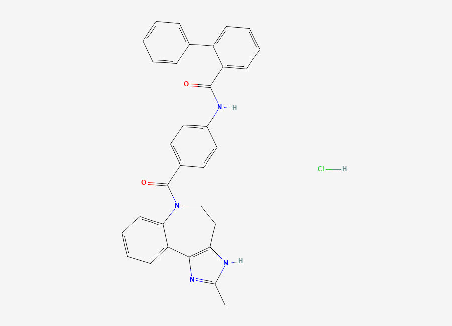 Two-dimensional chemical structure of Conivaptan Hydrochloride