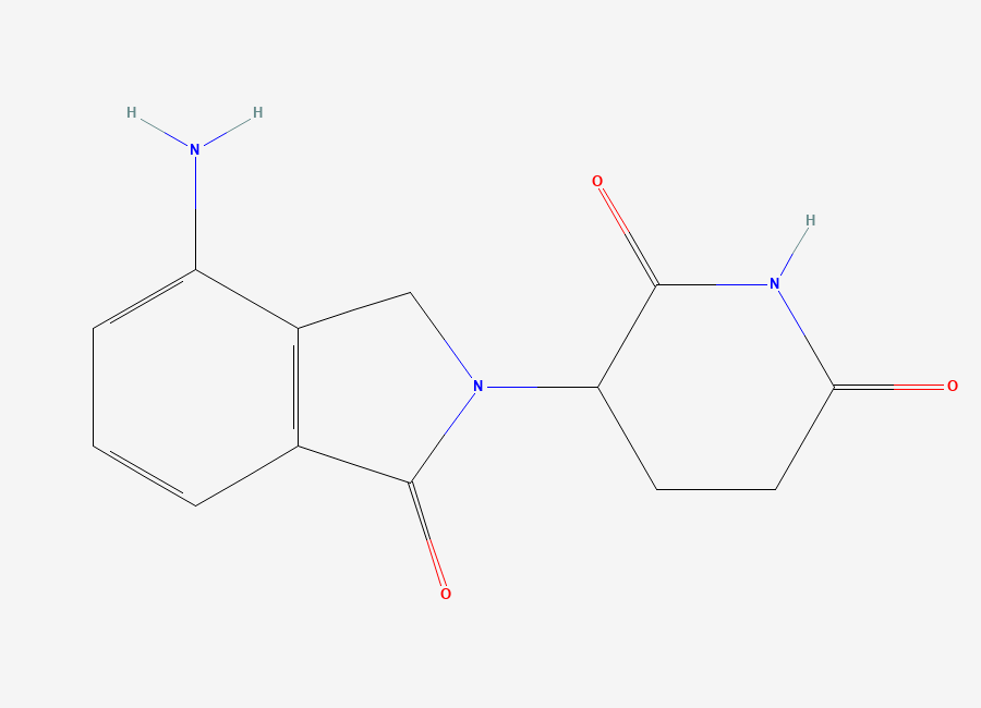 Two-dimensional chemical structure of Lenalidomide, CAS 191732-72-6